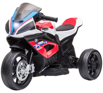 Productafbeelding van HOMCOM Elektrische kinderauto, kinder motorfiets, elektrische driewieler, geschikt vanaf 18 maanden, rood