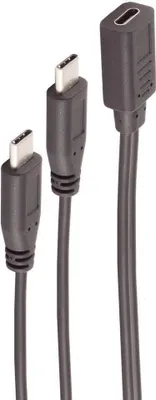 Produktbild von shiverpeaks BS13-20020, 0,3 m, USB C, 2 x USB C, USB 2.0, 0,48 Gbit/s, Schwarz