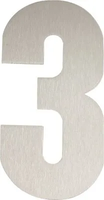 Produktbild von Hausnummer Edelstahl satiniert 3" 160 mm"