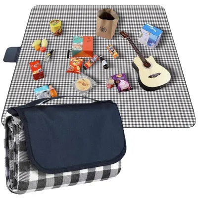 Produktbild von Picknickdecke 200x200 Cm, Wasserdicht Und Isolierend, Mit Klettverschluss Für Camping Wandern Strand