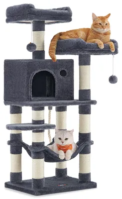 Productafbeelding van Feandrea Krabbenpaal, 101-160 cm, voor grote katten - 5 niveaus, grijs