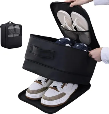 Produktbild von INF Reise Schuhaufbewahrungstasche - Große Kapazität, Wasserdichte Schuh Organizer Schwarz