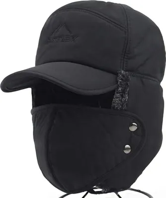 Produktbild von Herren Winter Thermal Trapper Hut Russische Ski Jagd Papa Kappe Ohrenklappen Motorrad Radfahren Maske Frauen Warme Pelz Schnee Hut