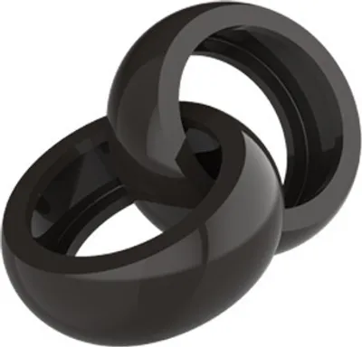 Obrázek produktu pro INF Silikonový kryt odolný proti nárazům pro Oura Ring Gen 3 Černá S