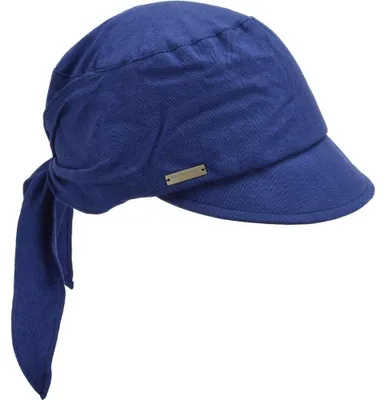 Seeberger Chambraystoff Schirmmütze in blau