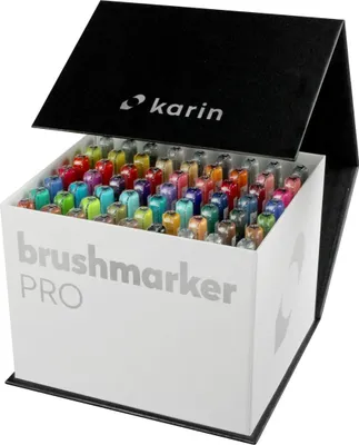 Produktbild von karin BrushmarkerPRO MegaBox, Mehrfarbig, Mehrfarbig, 60 Farben, Rund, Box, 60 Stück(e)
