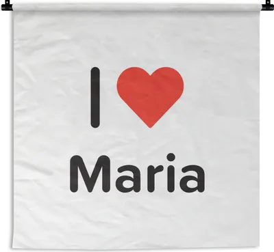 Produktbild von MuchoWow® Wandteppich Wandbehang Ich liebe - Mary - Mädchen 150x150 cm Tapisserie Dekoration Wandtuch - Wohnaccessoires - Modernes