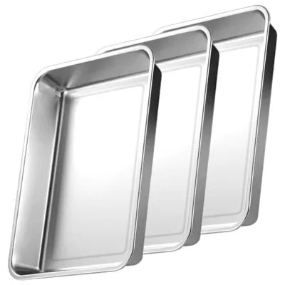 Produktbild von Backblech Edelstahl - Ofenblech 40 x 30 x 4,8 cm - Pizzablech - Bräter - Spülmaschinenfest - Hitzebeständig
