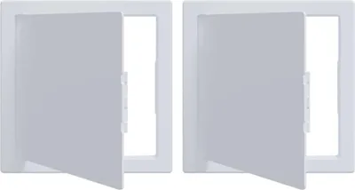 Zdjęcie produktu dla vidaXL Panele dostępu, 2 szt., białe, 20 x 20 cm, tworzywo ABS
