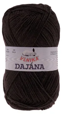 50g Strickgarn DAJANA Uni dunkelbraun