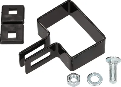 Obrázek produktu pro KOTARBAU® Obdélníková koncová svorka 60x40mm Plotová svorka pro plotové sloupky černá Upevnění panelů z drátěného pletiva