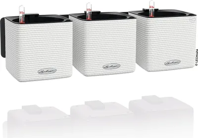 Obrázok produktu pre LECHUZA Green Wall Home Kit, Kvetináč, Nástenný, Polypropylén (PP), Biela, Štvorec, Vnútorný
