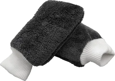 Produktbild von Mikrofaser-Waschhandschuh, sehr saugfähig, doppelseitig, kratzfreie Arbeitshandschuhe für die trockene und nasse Verwendung