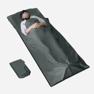 Image de Sac de couchage 2 en 1 en coton, idéal pour le camping et les voyages