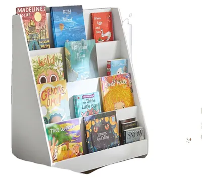 Image de Bibliothèque, 4 étagères, conception sécurisée, blanc