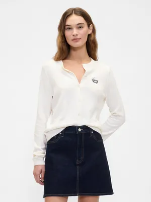 Produktbild von Gap Damen Strickjacke aus CashSoft mit Rundhalsausschnitt und Knopfleiste Größe L