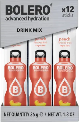 Produktbild von Bolero Sticks (12x3g) Peach - Intra- & Post-Workout - Intra-Workout