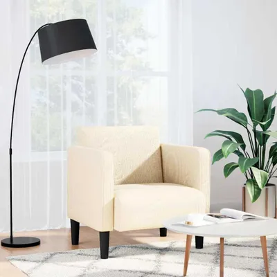 Produktbild von Sessel mit Armlehnen in Creme, 54 cm, Cordstoff