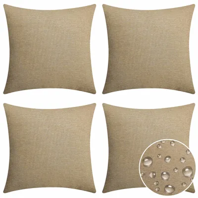 Imagen del producto de Omgoods - Fundas impermeables para cojines de jardín, 45x45 cm, juego de 4
