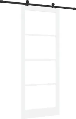 Produktbild von Schiebetür ORKDAL Weiß und Schwarz 93 x 232 cm