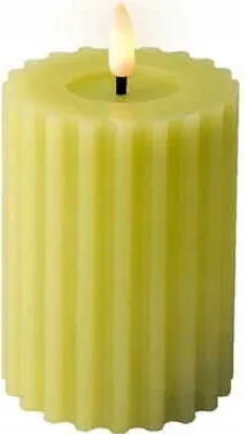 Immagine prodotto di Candela di cera decorativa a LED verde 12 cm