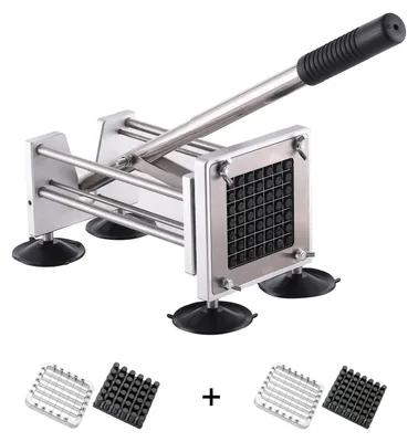 Productafbeelding van Frietsnijder - Aardappelsnijder - RVS - 9 mm en 12 mm messen