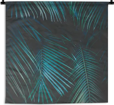 Produktbild von MuchoWow® Wandteppich Wandbehang Palme - Palmenbaum - Tropisch 120x120 cm Tapisserie Dekoration Wandtuch - Modern - Baumwollgewebe