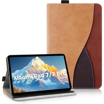 Productafbeelding van Beschermhoes voor Xiaomi Pad 7/7 Pro (11 inch, 2024) met portemonnee en standfunctie, bruin