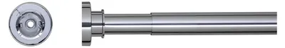 Produktbild von Teleskop Duschvorhangstange 80-130 cm, Klemmstange aus Aluminium für Dusche und Badewanne, Farbe: Chrom-glänzend, Durchmesser: 28 mm, Montage ohne Bohren