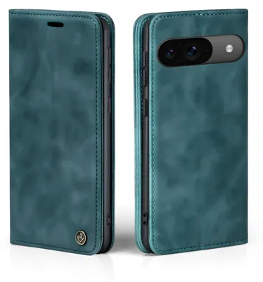 Produktbild von Handy Hülle für Google Pixel 9 / 9 Pro Klapphülle Bookcase Flip Cover Handy Tasche Etui Farbe: Petrol