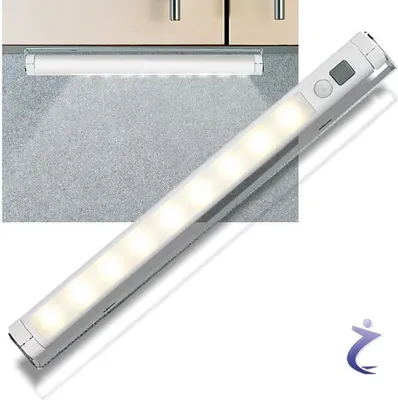Image de Barre lumineuse LED Lunartec blanc chaud avec détecteur de mouvement PIR - fonctionnant sur piles