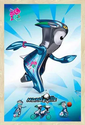 Image de Londres 2012 - Poster - Olympics - Manderville + cadre amovible, Shinsuke® Maxi MDF chêne, vitre acrylique
