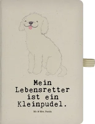 Produktbild von Mr. & Mrs. Panda Skizzenbuch Kleinpudel Lebensretter - Transparent - Geschenk, Adressbuch, Journal, notizbuch a4, Kladde, Tagebuch, Pudel