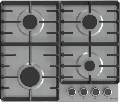 A top-down view of a Gorenje gas hob.