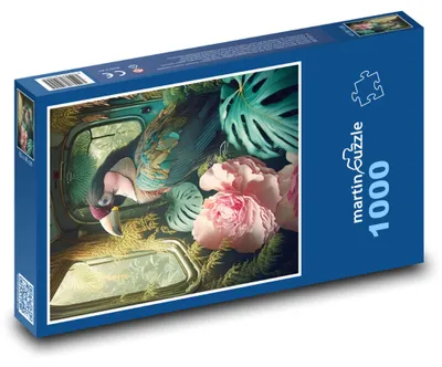 Zdjęcie produktu dla Puzzle 1000 Tropikalny ptak w dżungli - martinpuzzle