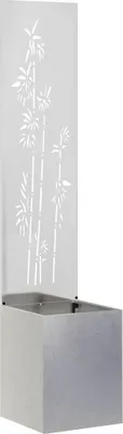 Produktbild von vidaXL Garten Sichtschutz-Leinwand Floral Silber 32 x 140 cm Edelstahl