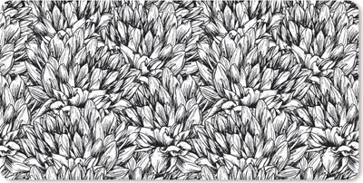 Produktbild von MuchoWow® Schreibtischunterlage Blumen - Zentangle - Muster 80x40 cm - XXL Mauspad - Gaming Mauspad