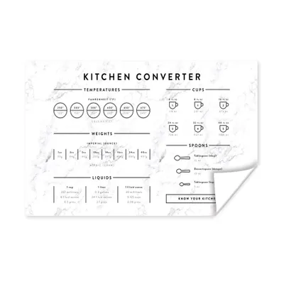 Produktbild von MuchoWow® Poster Küche - Manuell - Marmor 90x60 cm - Schlafzimmer
