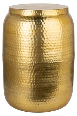 Zdjęcie produktu dla Stolik pomocniczy 50 cm, złoty, nowoczesny, do salonu – KUP TERAZ