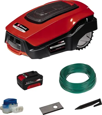 Produktbild von Einhell Roboter-Rasenmäher FREELEXO 900 LCD BT (Lithium-Ionen, 18 V, bis zu 900 m², Multizonenmäher, Bluetooth App-Steuerung, für Steigung von bis zu