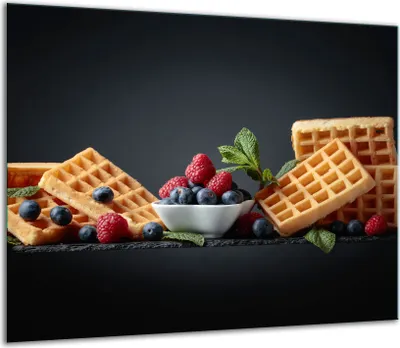 Produktbild von Herdabdeckplatten Glaskeramikkochfeld-Abdeckung Spritzschutz Glas 60x52cm Obst