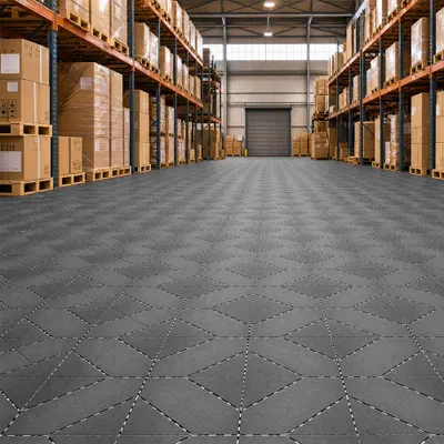 Immagine prodotto di Piastrelle per terrazza da 44 pezzi, piastrelle a incastro di 30x30 cm, resistenti agli agenti atmosferici, ideali per balconi e terrazze, realizzate in plastica, sistema a incastro. Colore: grigio