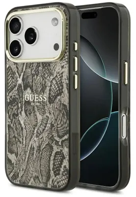 Obrázok produktu pre Puzdro Guess MagSafe s motívom hada pre iPhone 17 Pro Max - hnedé