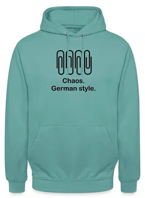 Produktbild von Spreadshirt Chaos German Style Heftklammern Büro Humor Uni Hoodie, XXL, Pastelltürkis