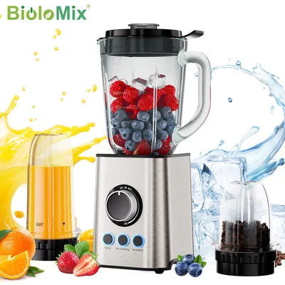 Produktbild von BioloMix 3-in-1 Smoothie-Mixer 1200W Edelstahlklingen Standmixer