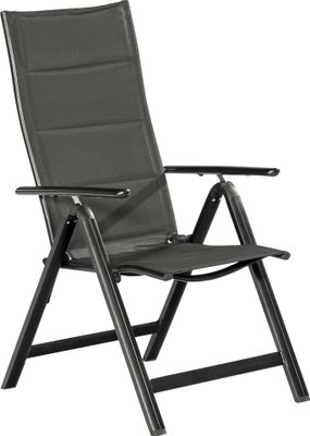 Merxx Klappsessel "Taviano" 2er Set - Aluminiumgestell mit Textilbespannung anthrazit