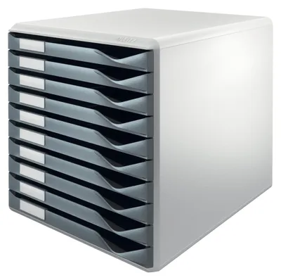Zdjęcie produktu dla Leitz 52810089, 10 szuf., Plastik, Szary, 4,3 kg, 285 x 355 x 290 mm
