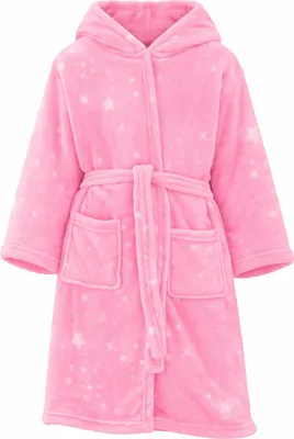 Immagine prodotto di Accogliente accappatoio in peluche rosa taglia 122 - Stelle/2