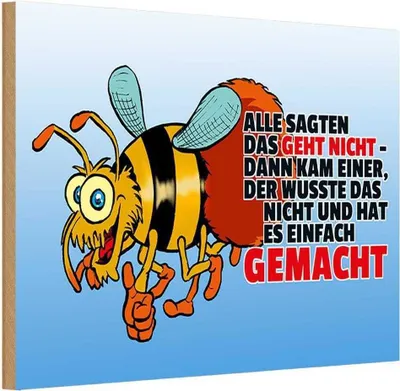 Produktbild von vianmo Holzschild 20x30 cm Alle sagten das geht nicht Dekoration