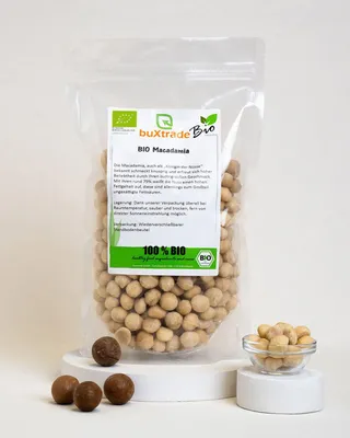 Produktbild von 20 kg Herstellergebinde BIO Macadamia | Ganz | Nüsse | naturbelassen | Kerne | ungesalzen